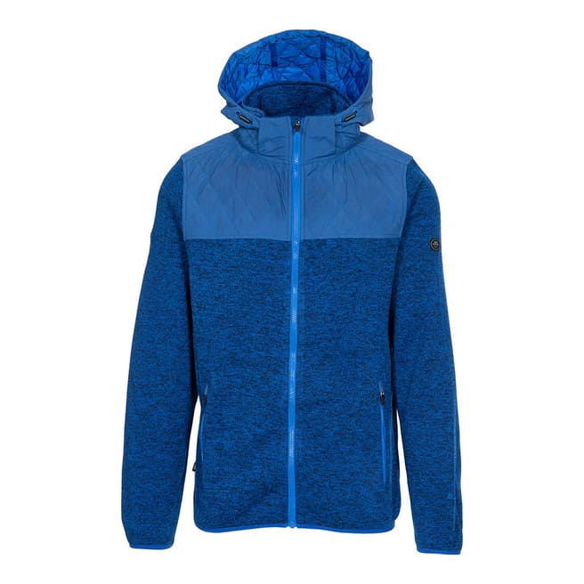 Trespass Blue Marl Fairleystead Hooded Fleece Jacket