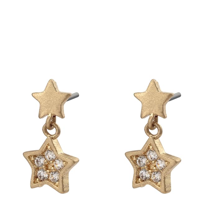 Oliver Bonas Gold Lainey Mini Star Charm Earrings