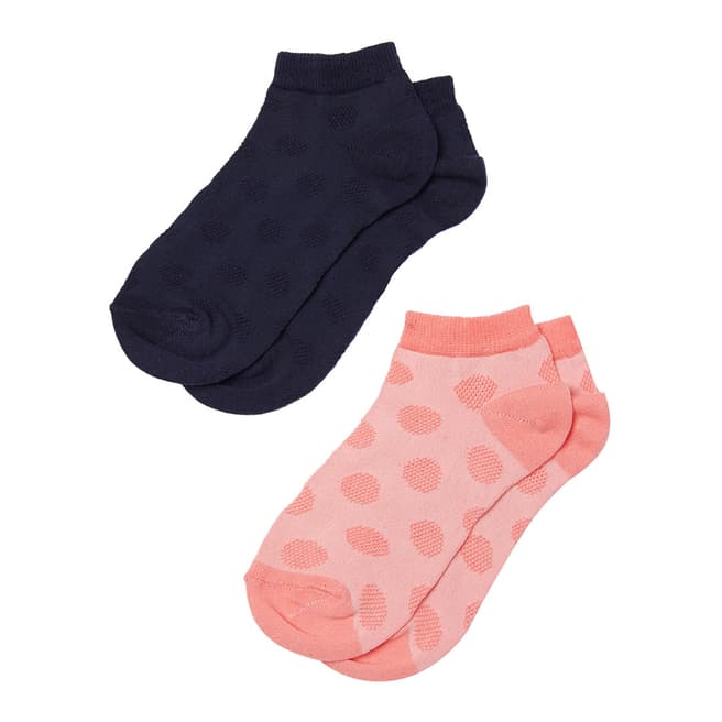 Oliver Bonas Multi Textured Spot Socks Two Pack