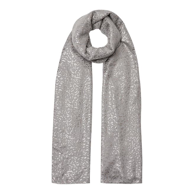 Oliver Bonas Grey Timely Texture Foil Light Weight Scarf