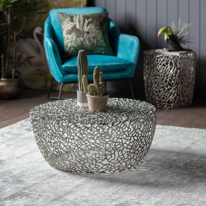 Gallery Living Bolinas Coffee Table, Silver