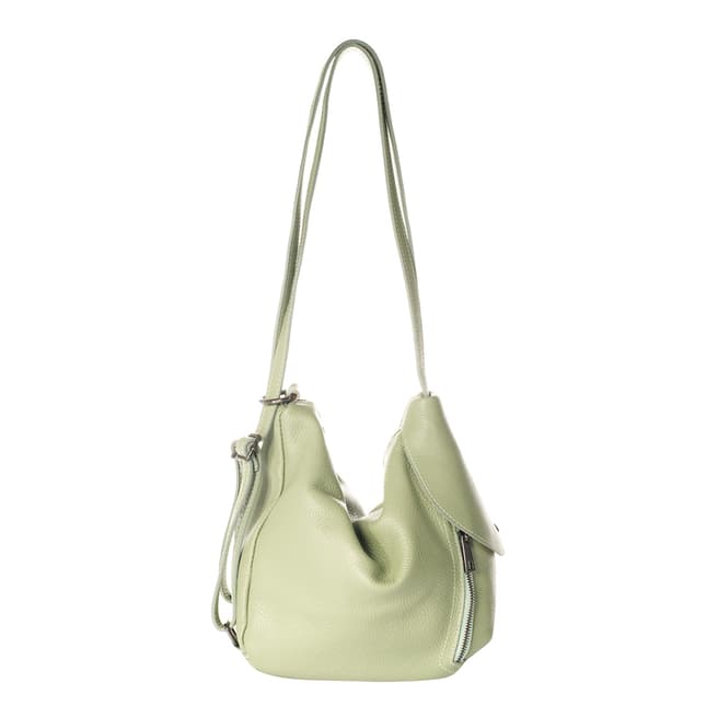 Giulia Massari Mint Leather Top Handle Bag/Backpack  