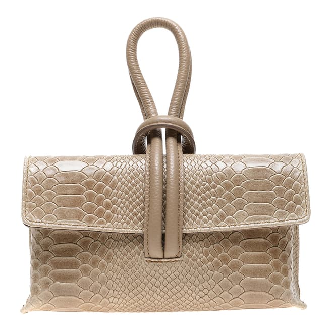 Renata Corsi Beige Leather Top Handle Bag 