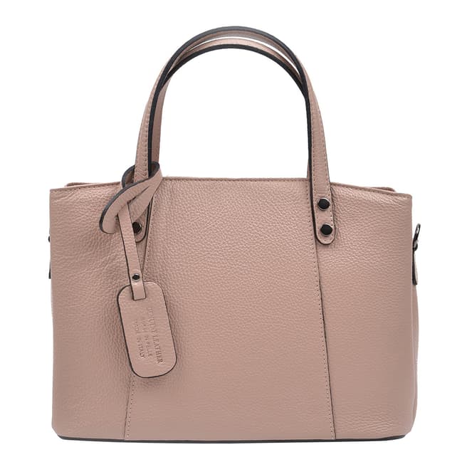 Anna Luchini Pink Leather Top Handle Bag