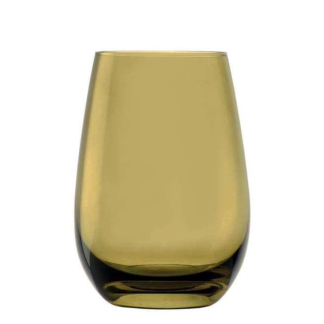 Stolzle Set of 6 Olive Crystal Tumbler Glasses, 465ml