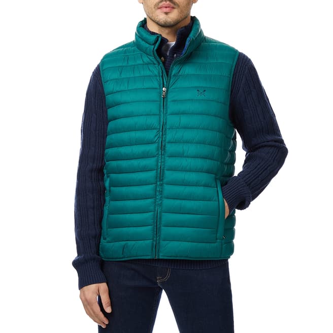 Crew Clothing Green Padded Gilet