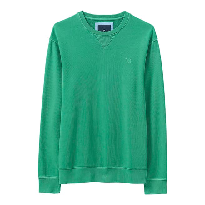 Crew Clothing Green Leadon Cotton Sweatshirt