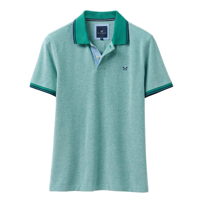 Crew Clothing Green Tipped Polo Shirt