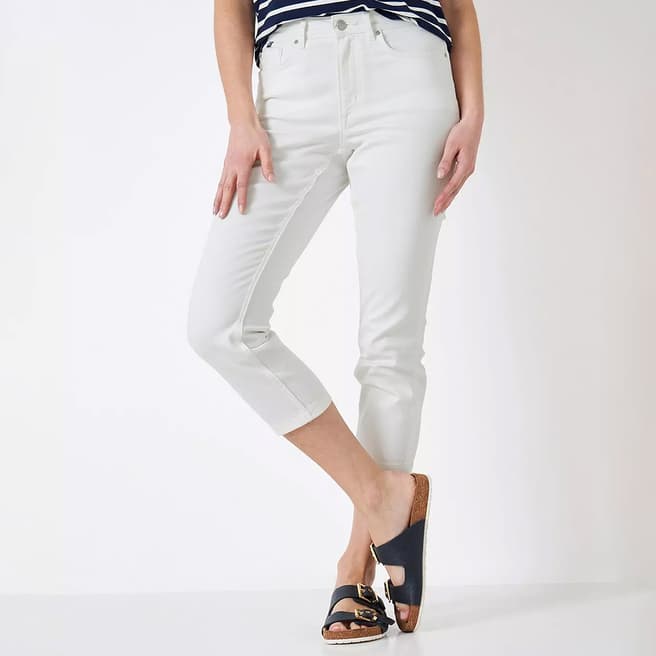 Crew Clothing White Cropped Jeans