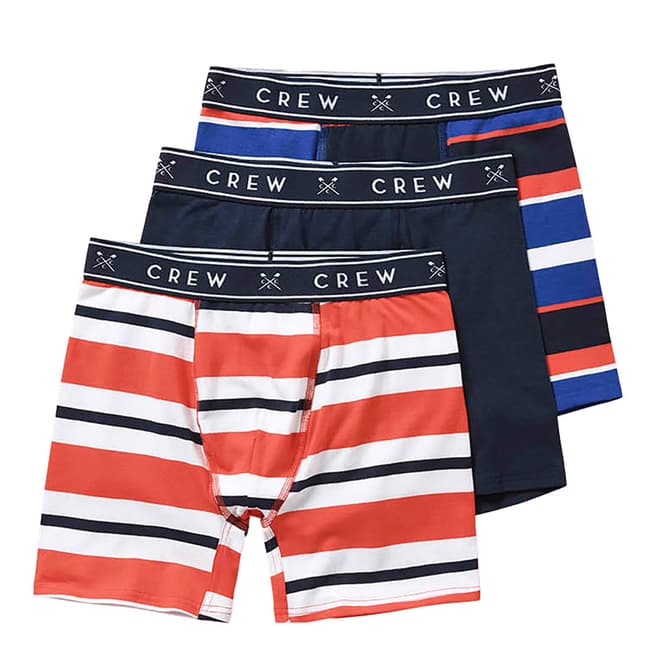 Crew Clothing Red/Navy/White 3 Pack Jersey Boxer