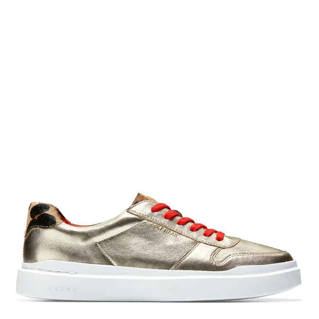 Cole Haan Gold/White Grandpro Rally Sneaker