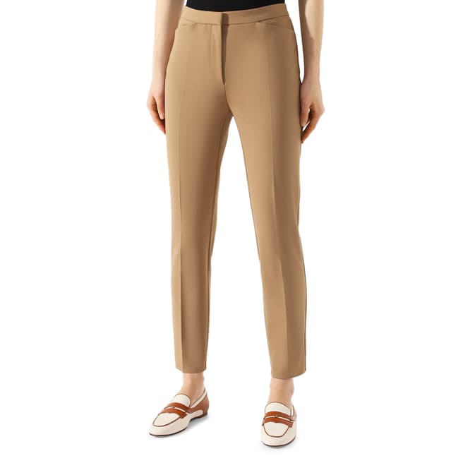 BOSS Camel Tanito Stretch Trousers