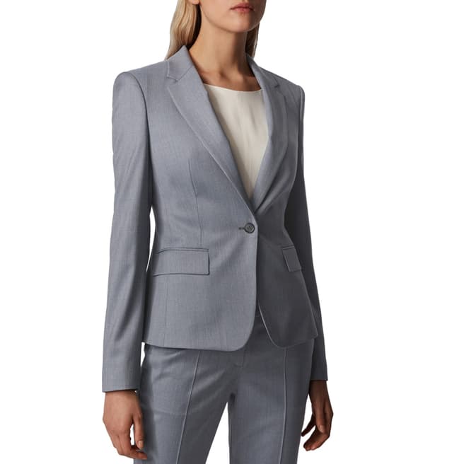 BOSS Grey Jaxtina1 Wool Suit Jacket