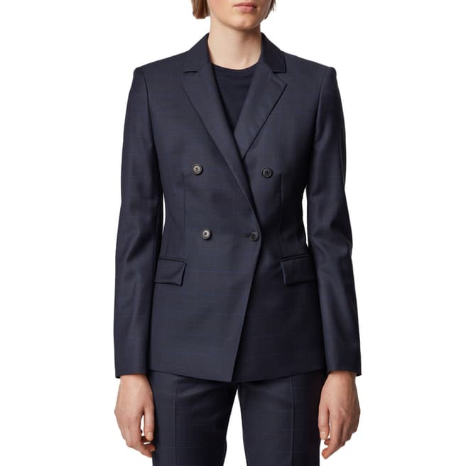BOSS Navy Jacelynne Wool Suit Jacket