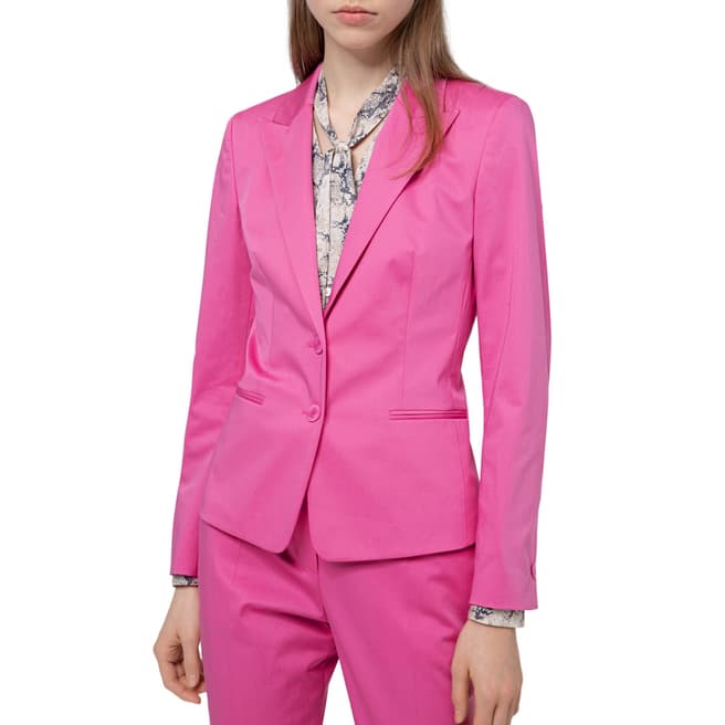 HUGO Pink Aninas Stretch Suit Jacket