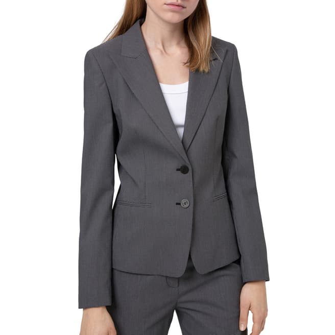 HUGO Grey Aninas Tailored Stretch Suit Jacket