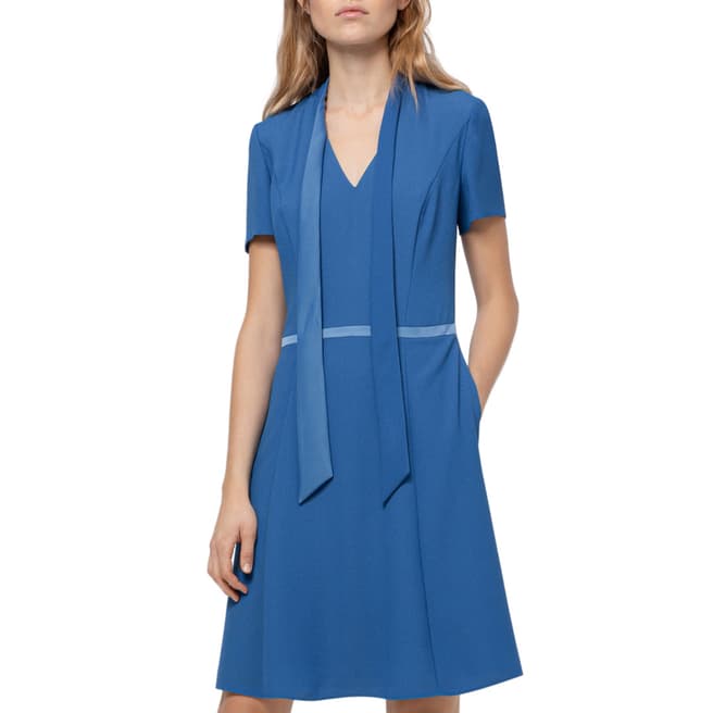 HUGO Blue Kevari Short Sleeve Dress