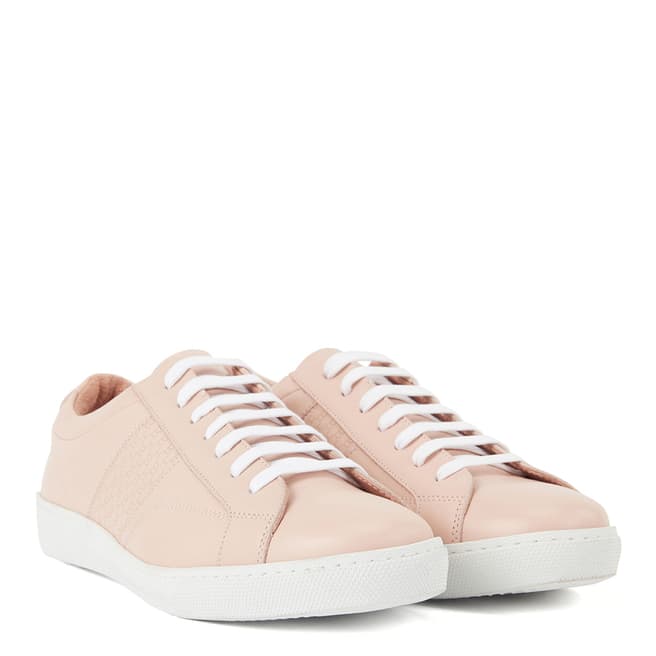 BOSS Light Beige Olga Low Cut-Hbco Leather Trainers