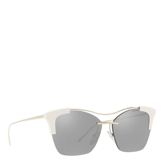 Prada Women's Silver/White Prada Sunglasses 56mm