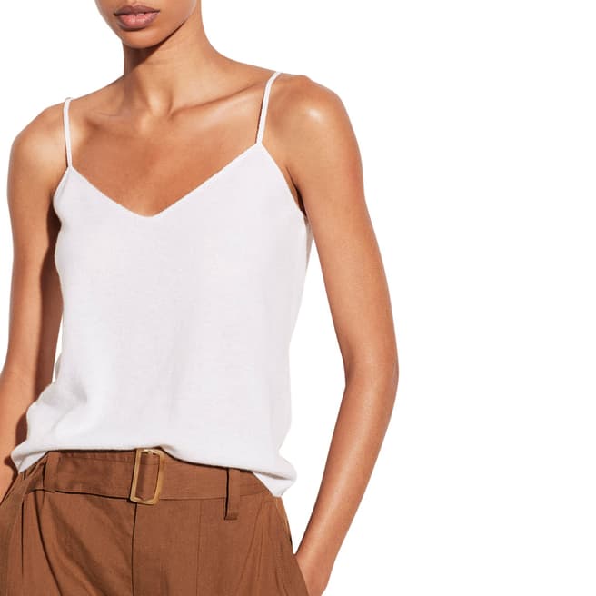 Vince White Cashmere Tank Top