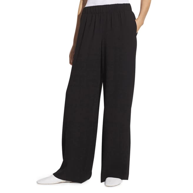 Vince Black Wide Leg Pull On Trousers