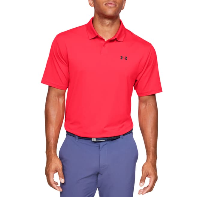 Under Armour Men's Red Performance Polo Shirt