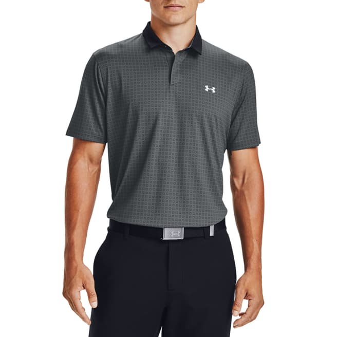 Under Armour Men's Grey Iso-Chill Grid Polo Shirt