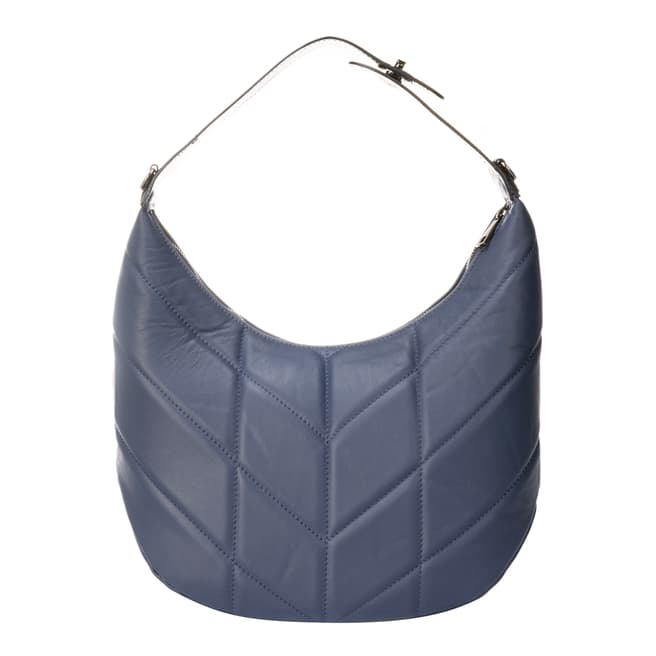 Lisa Minardi Blue Leather Top Handle Bag