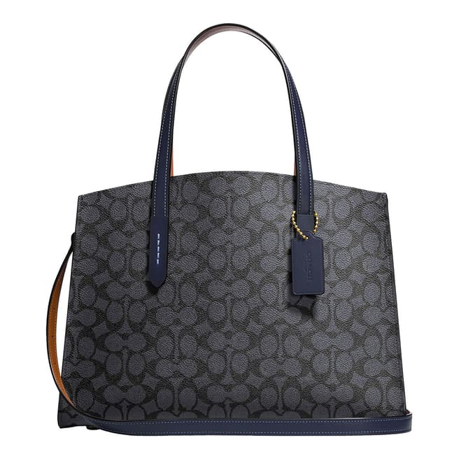 Coach Charcoal Midnight Navy Charlie Carryall