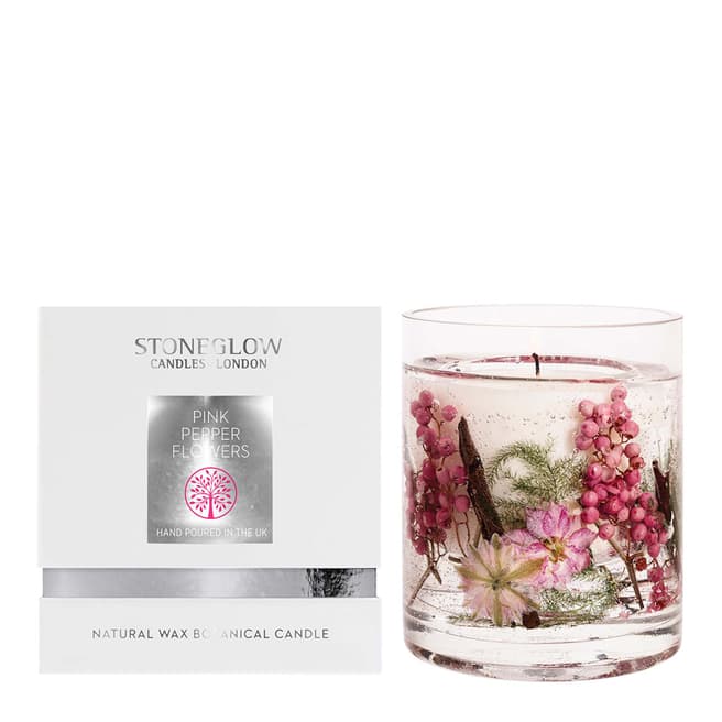 Stoneglow Candles Pink Pepper Flowers, Natural Wax Gel Candle