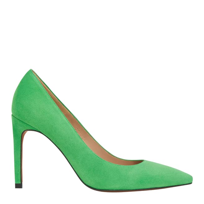 WHISTLES Green Cornel Suede Point Pumps