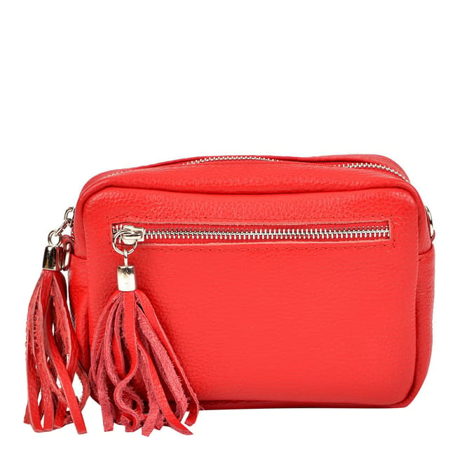Isabella Rhea Red Leather Crossbody Bag