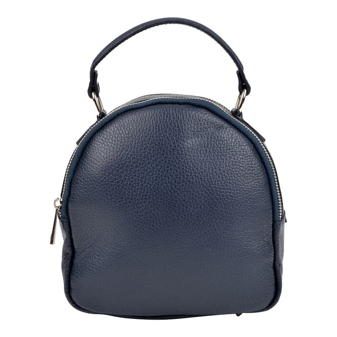 Isabella Rhea Navy Leather Backpack 