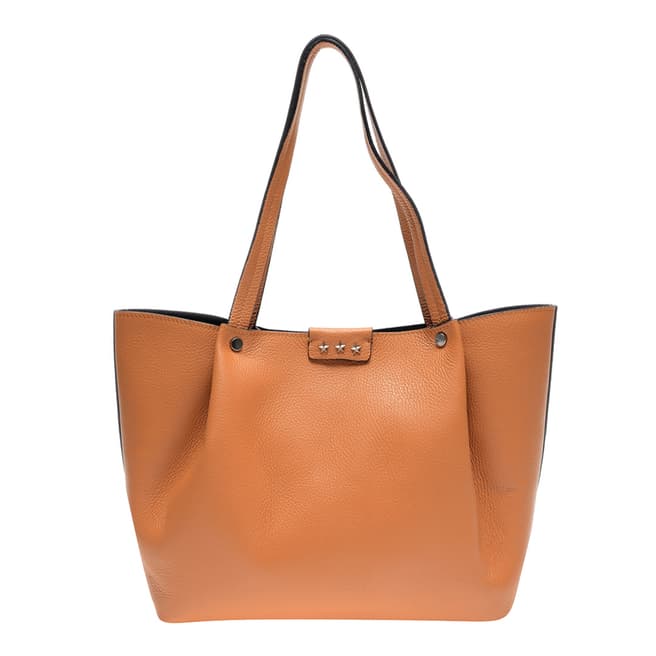 Isabella Rhea Cognac Leather Shoulder Bag
