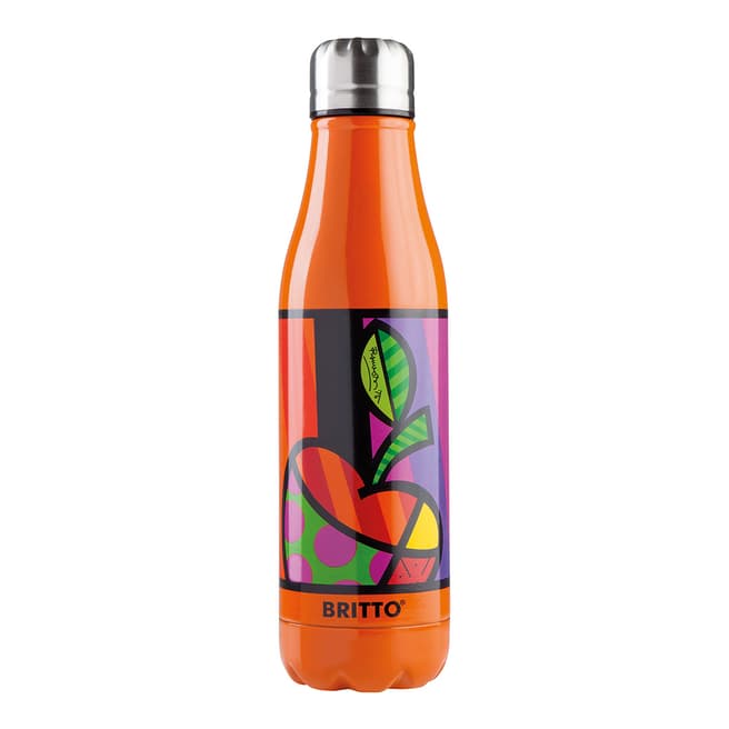 Broggi Orange & Pop Art Apple Insulated Bottle, 500ml