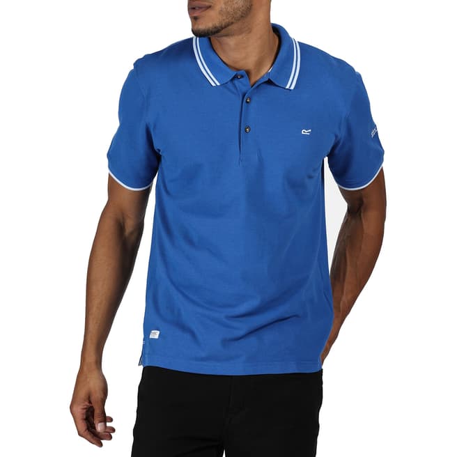Regatta Blue Cotton Polo Shirt