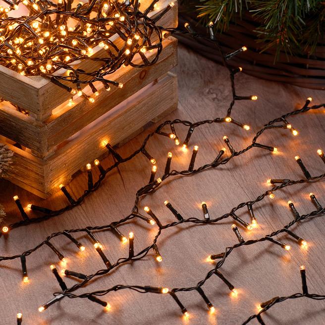 Festive 1000 Battery Operated Firefly Lights, Warm White
