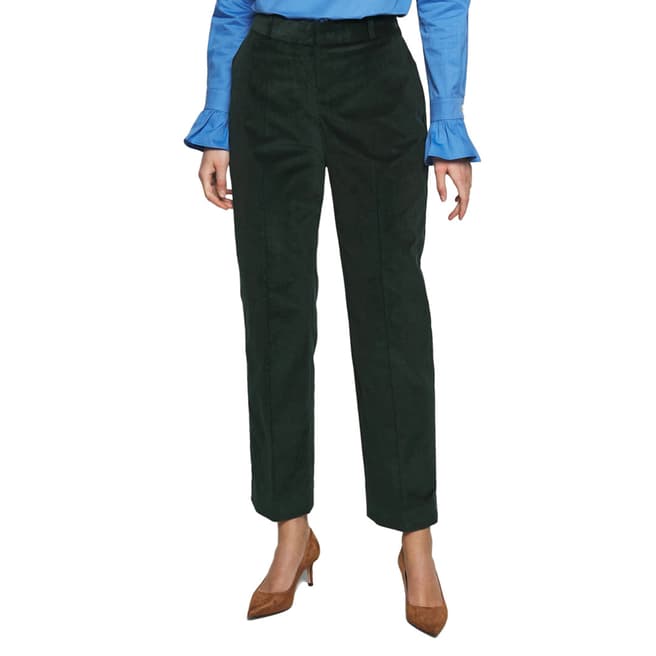 VICTORIA, VICTORIA BECKHAM Deep Teal Green Cropped Trousers