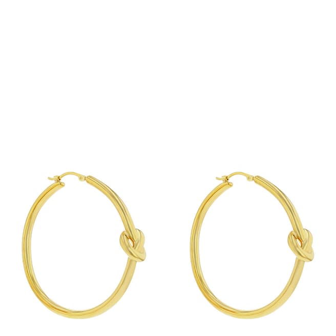 Chloe Collection by Liv Oliver 18K Gold Plated Knotted Hoop Earrings