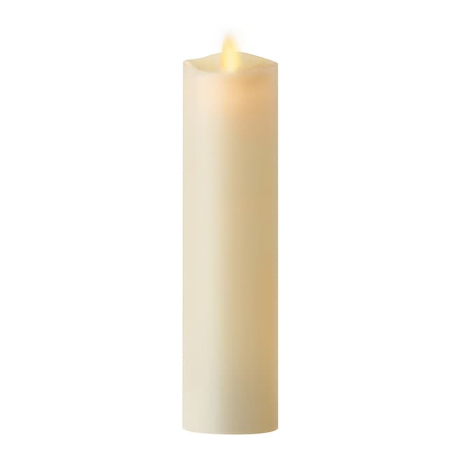 Luminara 5cm x 20cm Ivory Pillar Candle with Wax Finish