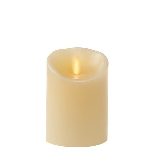 Luminara 8cm x 11cm Ivory Pillar Candle with Wax Finish