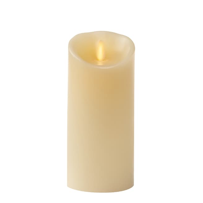 Luminara 8cm x 16cm Ivory Pillar Candle with Wax Finish