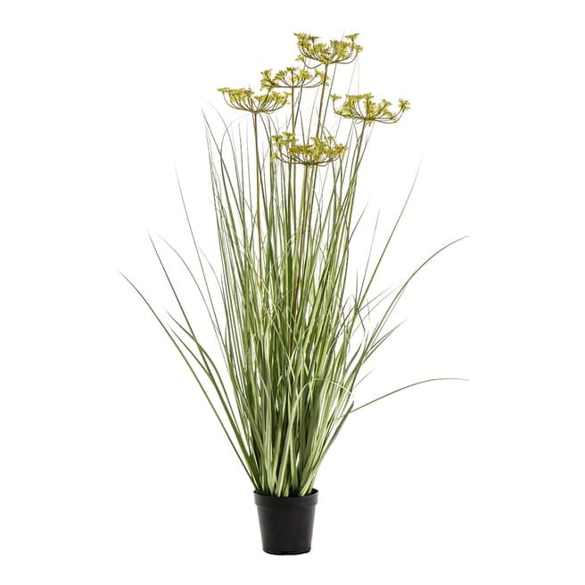 Gallery Living Potted Grass with Heads, Green & Yellow W33xD33xH96cm