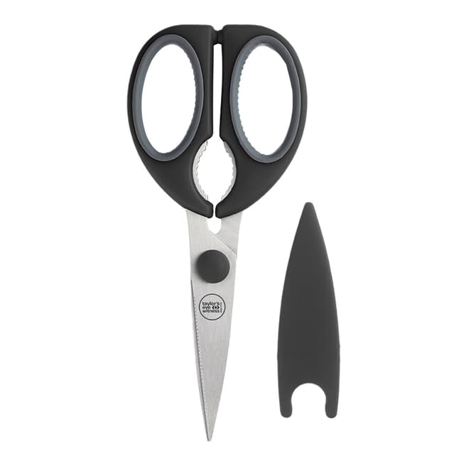 Taylor's Eye Witness Black Kitchen Scissor With Magnetic Sheath