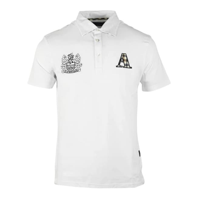 Aquascutum White Crest Polo Shirt