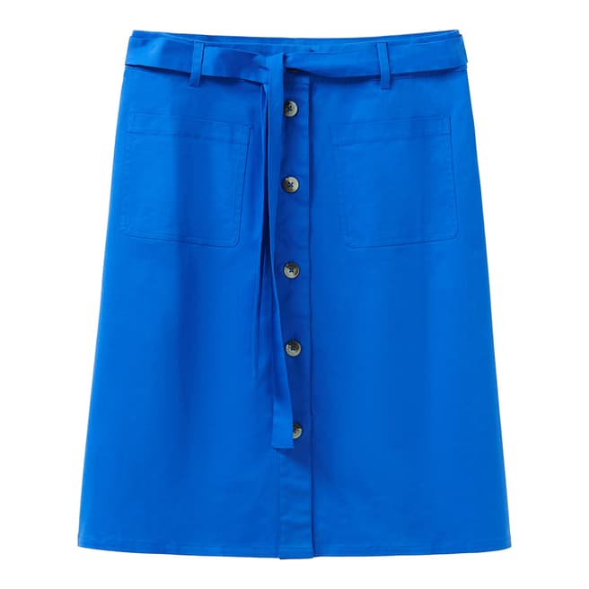 Crew Clothing Blue Button Front Skirt