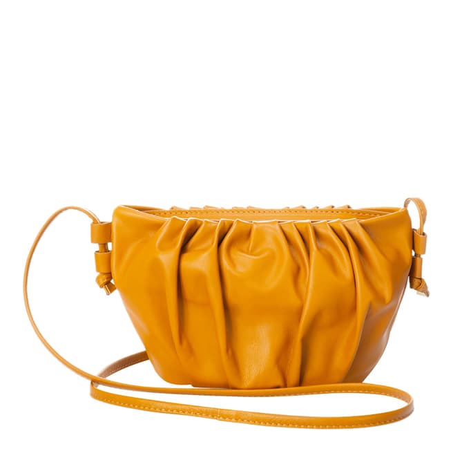 Giulia Massari Tan Leather Crossbody Bag