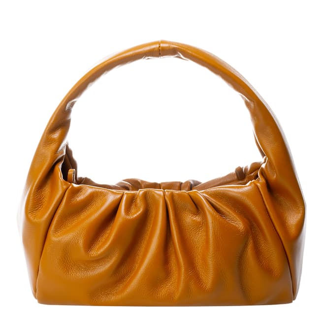 Markese Tan Leather Top Handle Bag