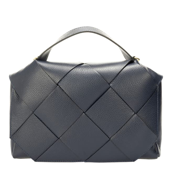 Giorgio Costa Dark Blue Leather Top Handle Bag