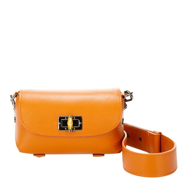 Lisa Minardi Orange Leather Crossbody Bag